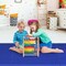 Blue PU Leather Foldable Gymnastics Mat with 2” High-Density EPE Foam for Training and Exercise